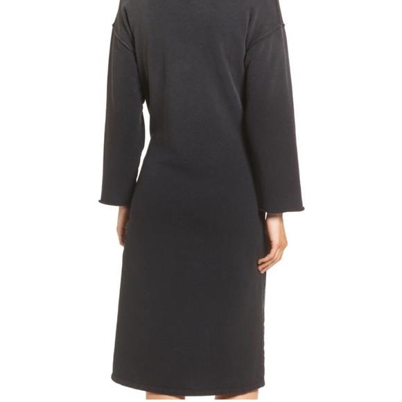 Current Elliott The Double Sweatshirt Dress in Black - Picture 4 of 16